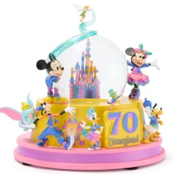 Disney Store Boule à neige musicale lumineuse Mickey Mouse et ses amis 70e anniversaire de Disneyland Resort