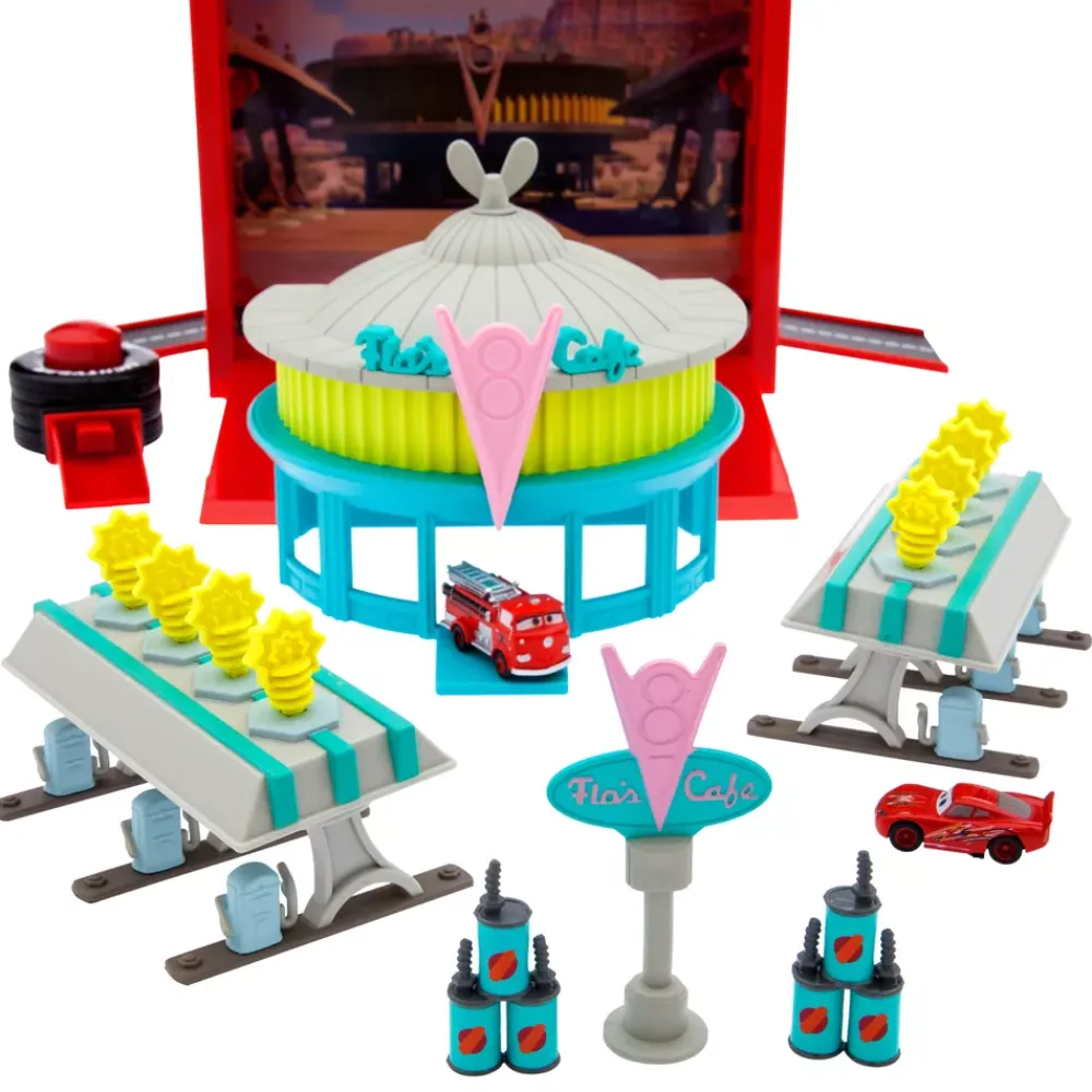 Best Disney Store Coffret de jeu transportable Flo's V8 Café, Disney Pixar Cars