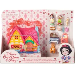 Discount Disney Store Coffret de mini figurines Chaumière de Blanche Neige Once Upon a Story, Blanche Neige et les Sept Nains