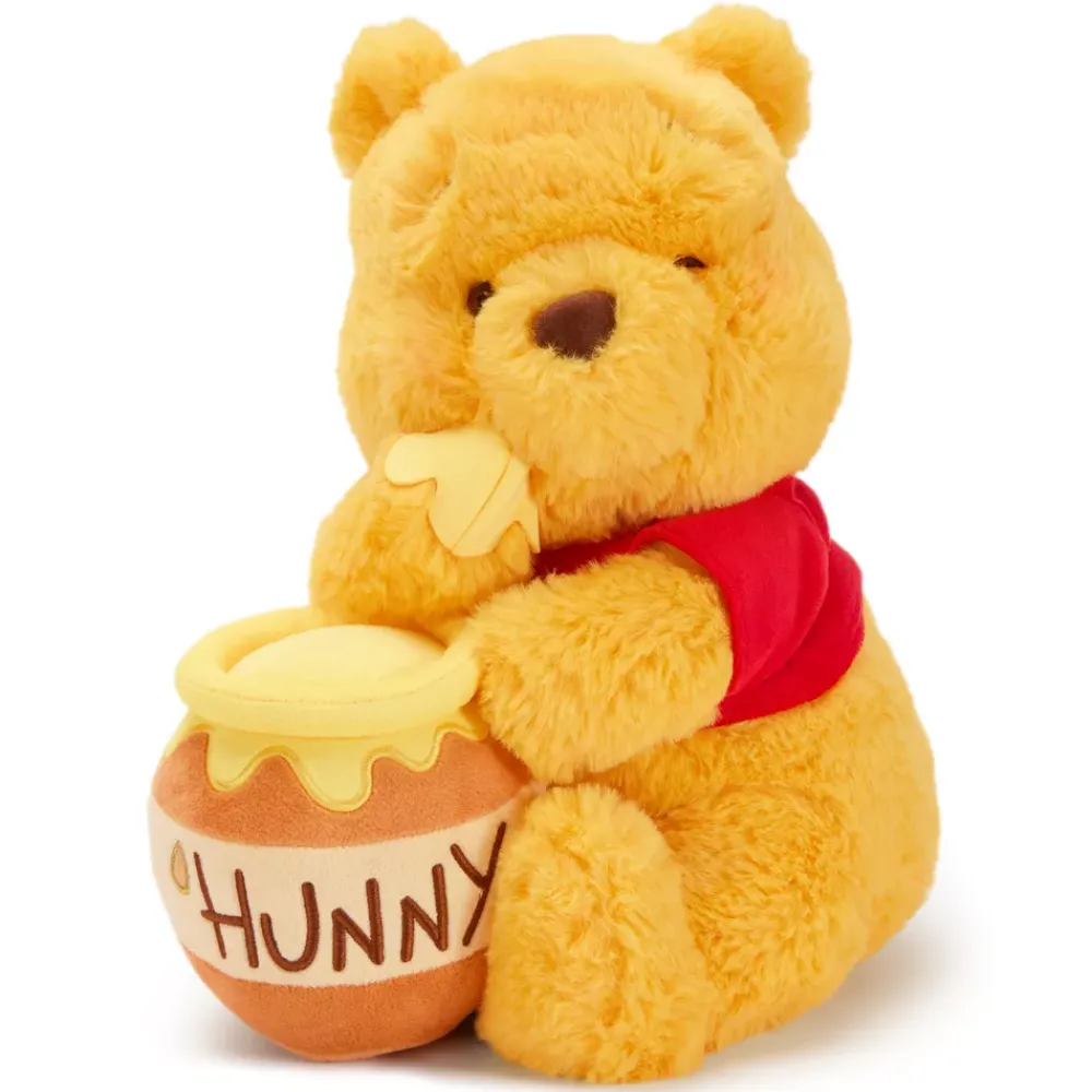 Disney Store Japon Peluche Winnie l'Ourson avec pot de miel de taille moyenne, 32 cm