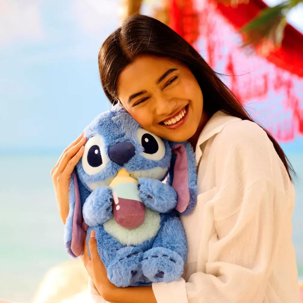 Disney Store Japon Peluche Stitch avec bouteille de taille moyenne, Lilo & Stitch