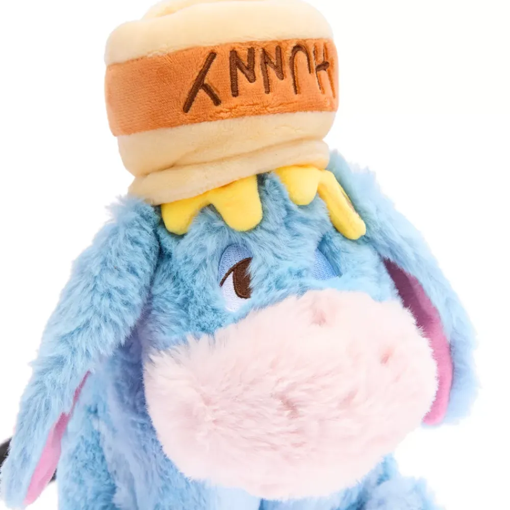 Outlet Disney Store Japon Peluche Bourriquet avec pot de miel sur la tête de taille moyenne, Winnie l'Ourson, 29 cm