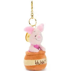 Discount Disney Store Japon Porte-clés petite peluche Porcinet dans un pot de miel, Winnie l'Ourson, 15 cm