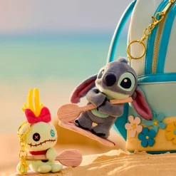 Best Disney Store Japon Porte-clés petite peluche Souillon sur un surf, Lilo & Stitch, 14 cm