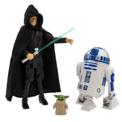 Clearance Disney Store Figurine parlante Luke Skywalker et figurines R2-D2 et Grogu, Star Wars Power Force