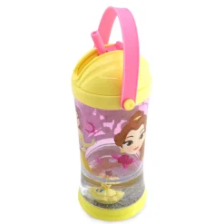 New Disney Store Gobelet avec paille Boule à neige Belle, La Belle et la Bête