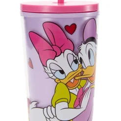 Disney Store Gobelet avec paille Donald et Daisy Duck