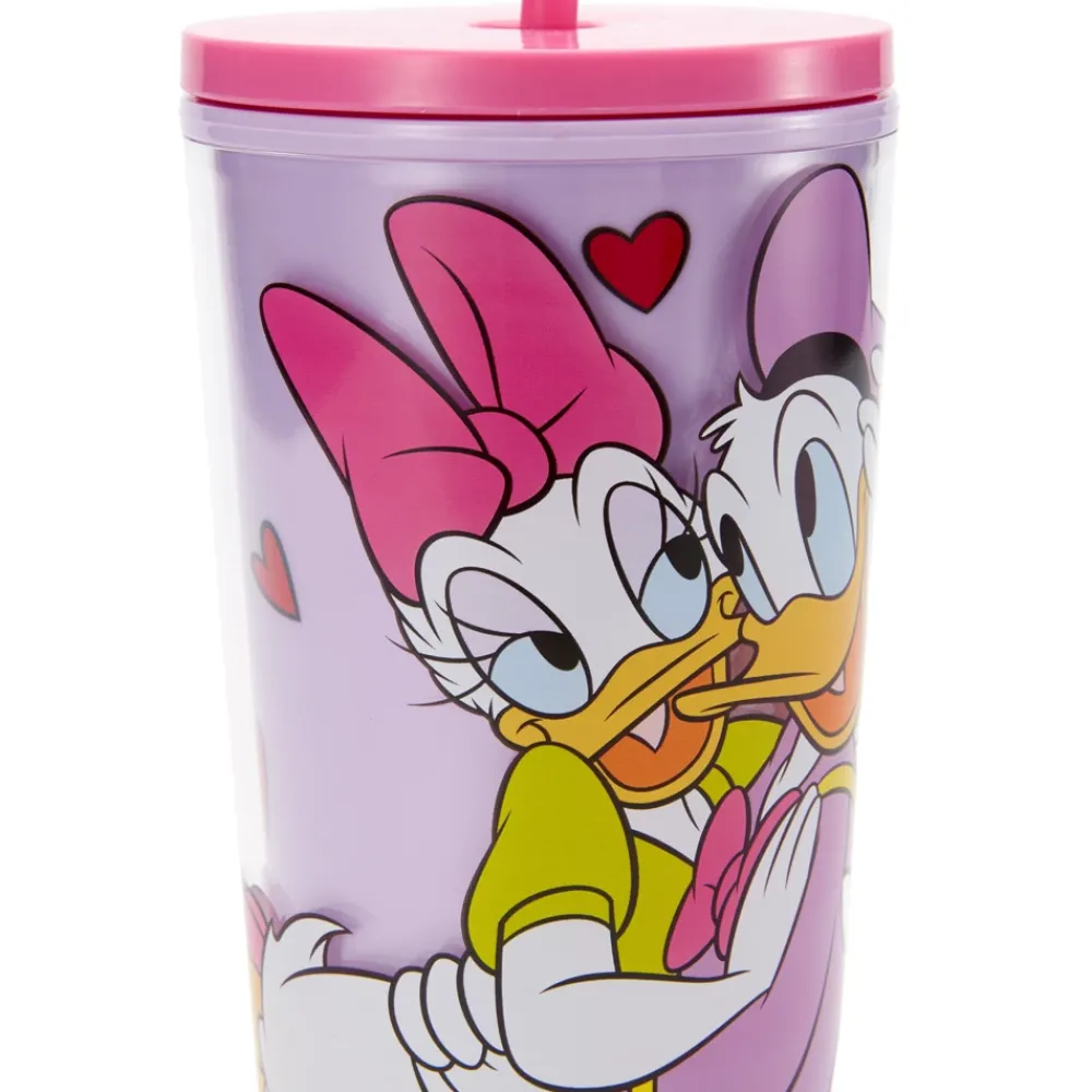 Disney Store Gobelet avec paille Donald et Daisy Duck