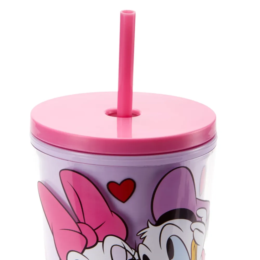 Disney Store Gobelet avec paille Donald et Daisy Duck