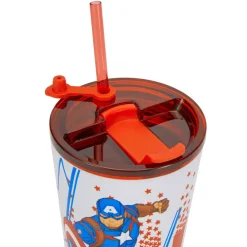 Sale Disney Store Gobelet Captain America en acier inoxydable avec paille