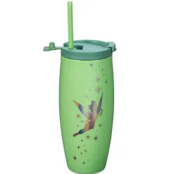 Outlet Disney Store Gobelet Clochette avec paille en acier inoxydable, Peter Pan