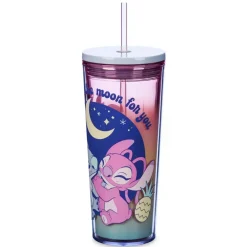 Discount Disney Store Gobelet Stitch et Angel avec paille, Lilo & Stitch