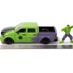 Hot Disney Store Jada Toys Figurine Hulk avec modèle réduit de la Dodge Ram 1500 de 2014, échelle 1/24