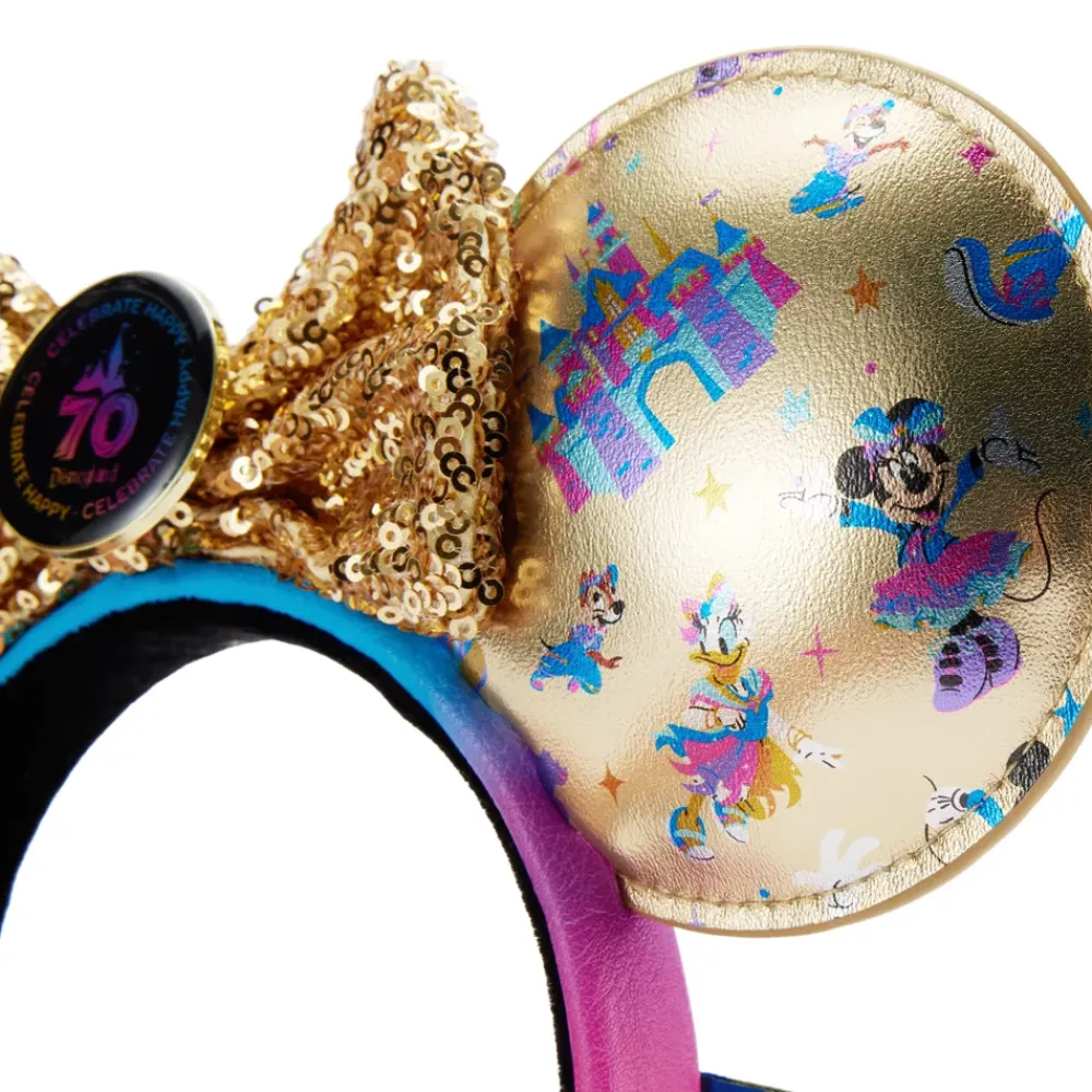 Online Disney Store Loungefly Serre-tête à oreilles Mickey Mouse et ses amis 70e anniversaire de Disneyland Resort pour adultes