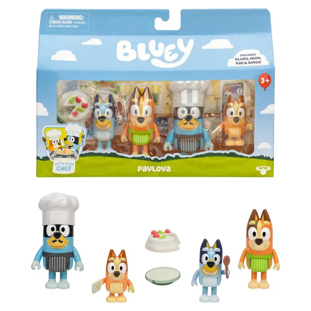 New Disney Store Moose Toys Ensemble de figurines Bluey Pavlova