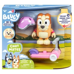 New Disney Store Moose Toys Figurine Bingo sur sa trottinette interactive, Bluey