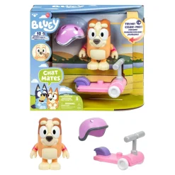 New Disney Store Moose Toys Figurine Bingo sur sa trottinette interactive, Bluey