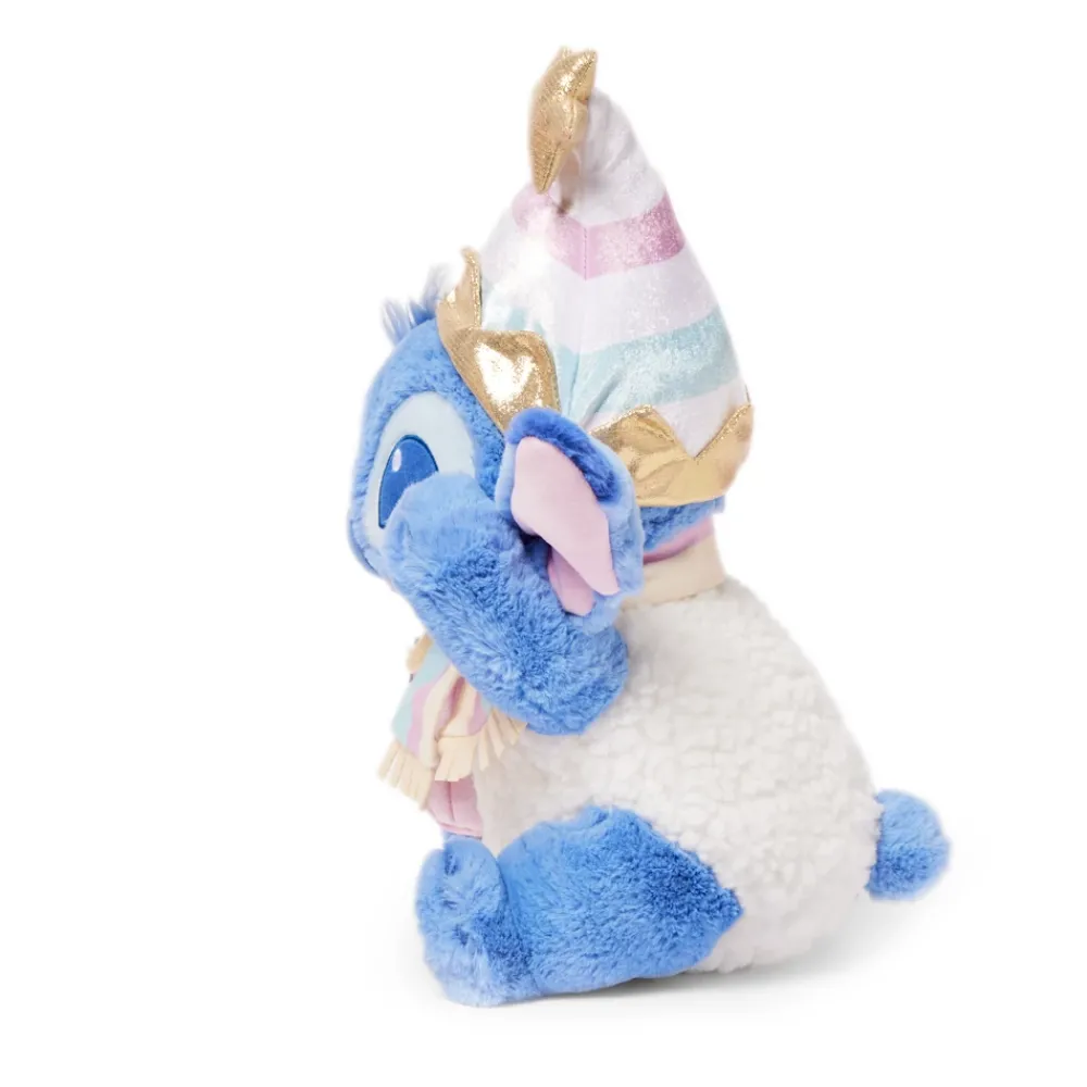 New Disney Store Peluche Stitch avec pochette spéciale fêtes de taille moyenne, Lilo & Stitch