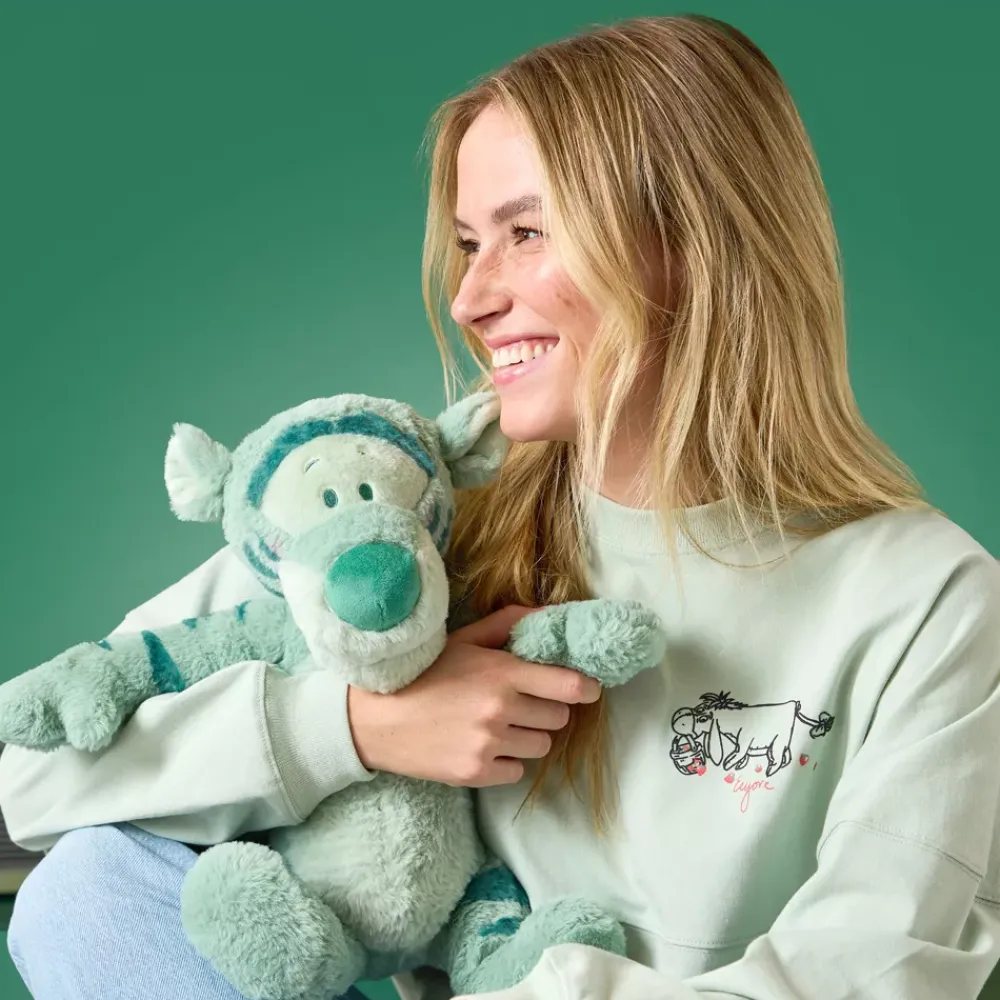 New Disney Store Peluche Tigrou verte de taille moyenne, Winnie l'Ourson, 35 cm