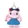 Disney Store Porte-clés petite peluche Angel en denim, Lilo & Stitch, 14 cm