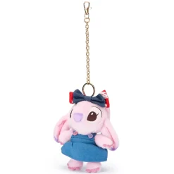 Disney Store Porte-clés petite peluche Angel en denim, Lilo & Stitch, 14 cm
