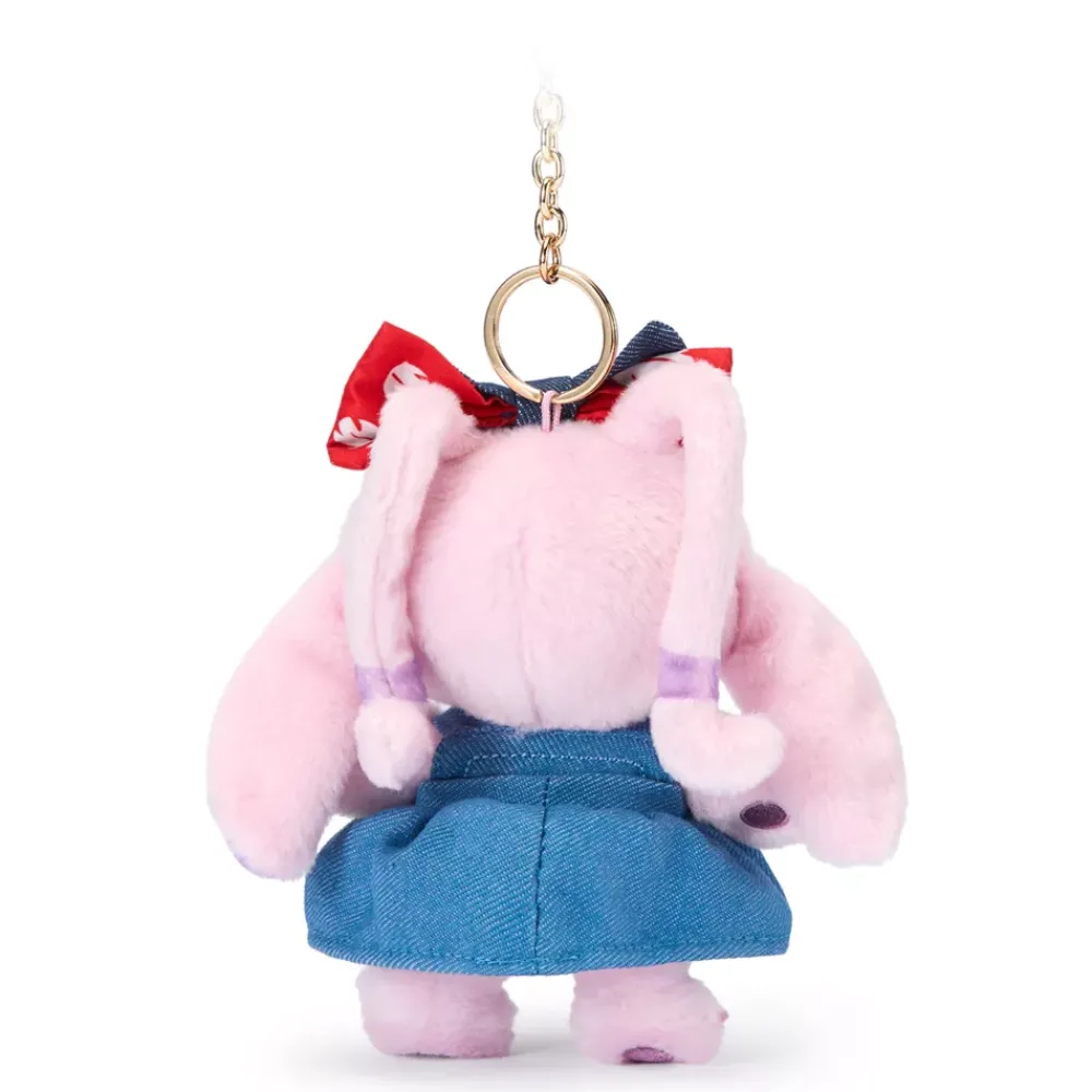 Disney Store Porte-clés petite peluche Angel en denim, Lilo & Stitch, 14 cm