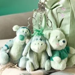 Discount Disney Store Porte-clés petite peluche Bourriquet verte, Winnie l'Ourson, 16 cm