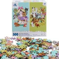 Outlet Disney Store Puzzle 500 pièces double face Chats et chiens Disney