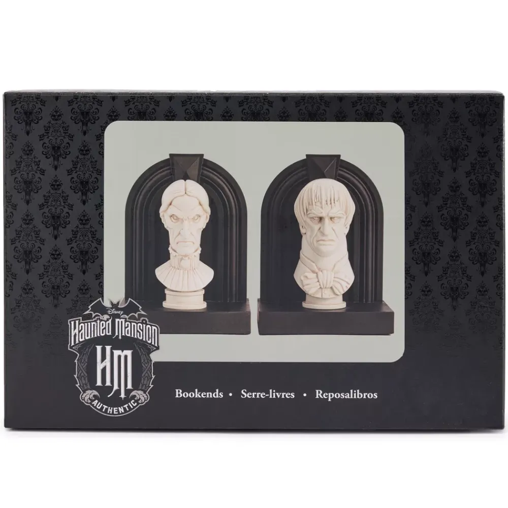 Hot Disney Store Serre-livres Bustes de Lucius et Lucrèce, The Haunted Mansion