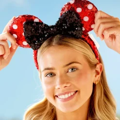 New Disney Store Serre-tête à oreilles de Minnie à pois avec sequins pour adultes