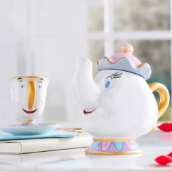 Best Disney Store Service à thé Madame Samovar et Zip, La Belle et la Bête