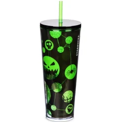 New Disney Store Starbucks Gobelet L'Étrange Noël de Monsieur Jack avec paille