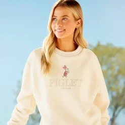 Discount Disney Store Sweat Porcinet couleur crème pour adultes, Winnie l'Ourson