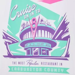 Discount Disney Store T-shirt Café V8 de Flo blanc pour adultes, Disney Pixar Cars