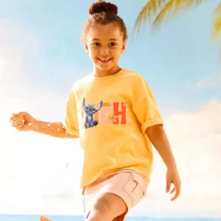 Disney Store T-shirt Stitch jaune pour enfants, Lilo & Stitch