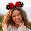 Online Disney Store Walt Disney World Serre-tête à oreilles de Minnie avec sequins rouges, noirs et blancs pour adultes